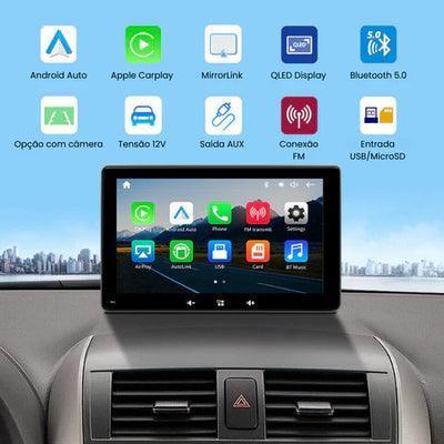 Central Multimídia Universal AndroidAUTO & Apple CarPlay + Câmera de Ré 🎁