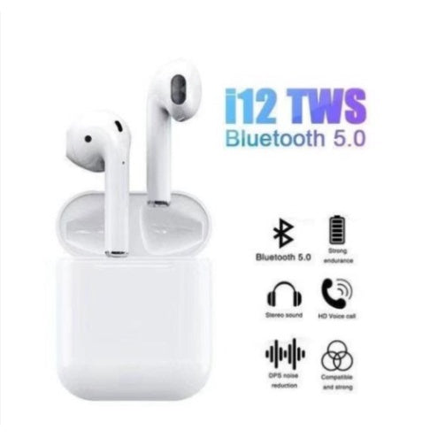 Fone de ouvido TWS Bluetooth V5.0 Touch - I12 - LOJA COMPANY FOX