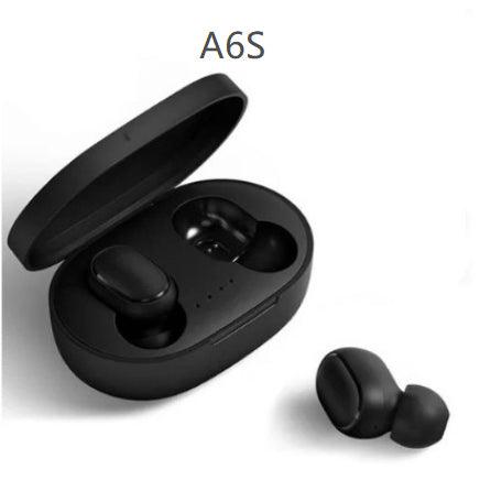 Fone de ouvido sem fio E6s e A6s Bluetooth 5.0 Tws Preto - LOJA COMPANY FOX