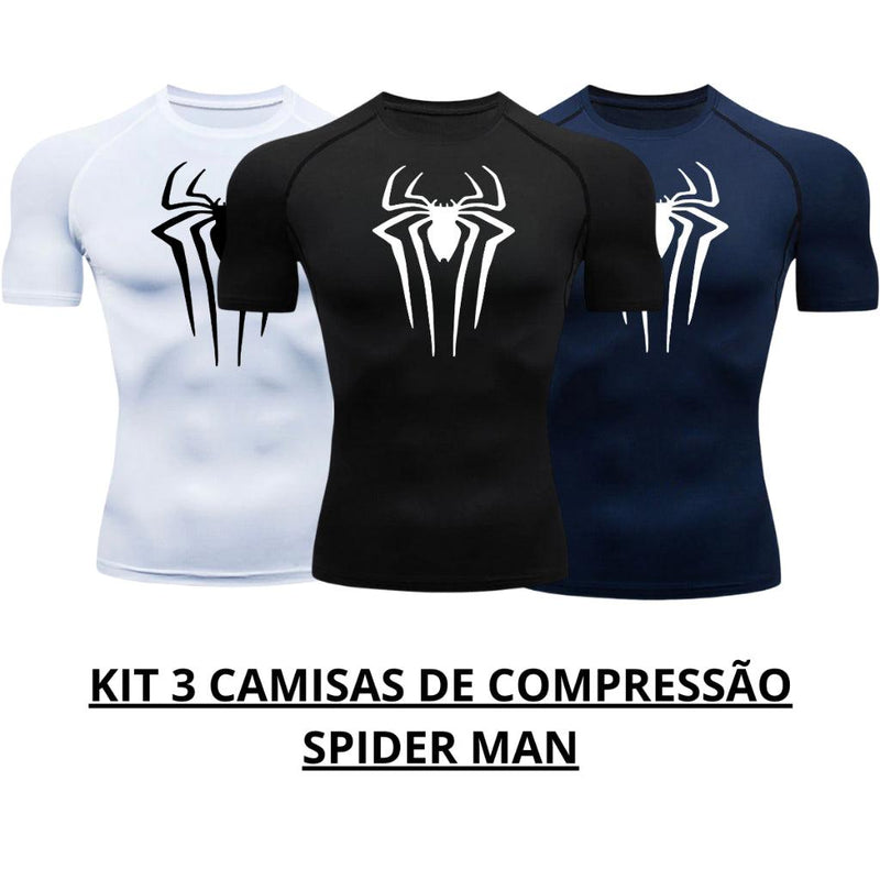 Camisa de Compressão Homem-Aranha Manga Curta Treino - LOJA COMPANY FOX